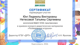 Краевой конкурс  дидактических материалов «Развивающая игрушка».